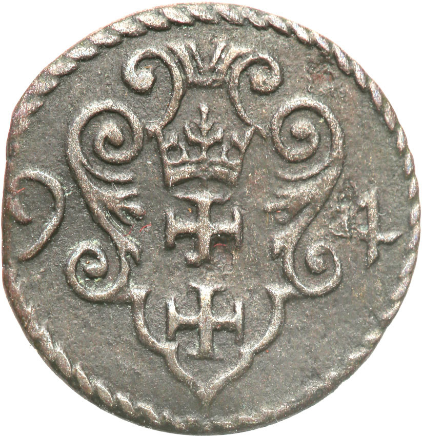 Zygmunt III Waza. Denar 1594, Gdańsk